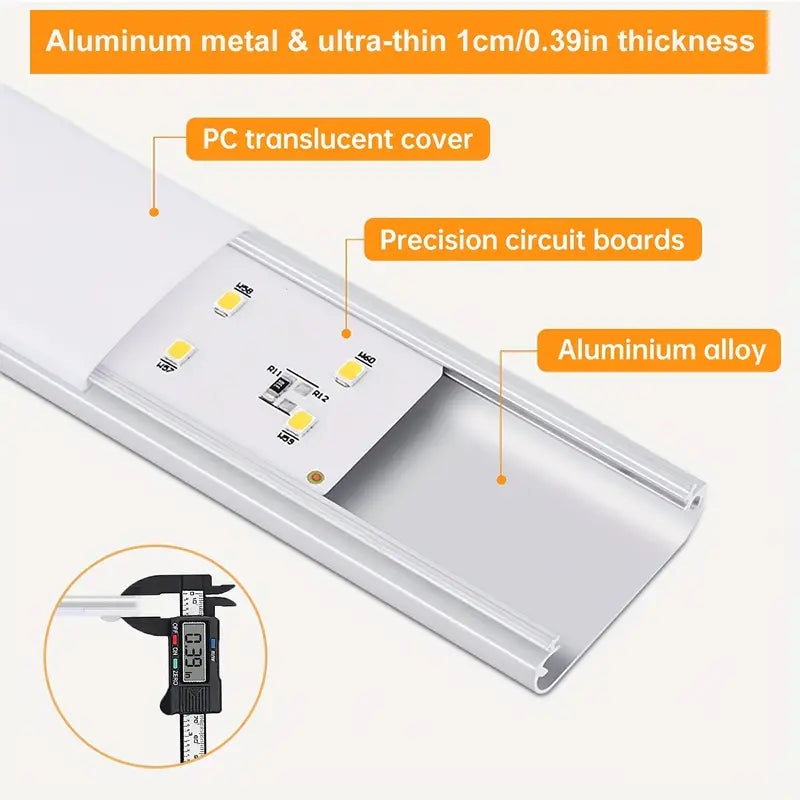 Premium LED Schrankleuchte 50 cm – Kabellos, Wiederaufladbar mit Bewegungsmelder